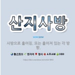 🌟산지사방: 사방으로 흩어짐. 또는 흩어져 있는 각 방향. - 표준국어대사전