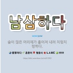 🌟남삼하다: 숱이 많은 머리채가 흩어져 내려 치렁치렁하다. - 표준국어대사전