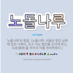 🌟노돌나루: ‘노들나루’의 원말. (노들나루: 서울의 한강 남쪽에 있던 나루터. 오고 가는 행인을 건너게 ... - 표준국어대사전