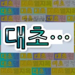 국어사전에서 💕대초로 시작하는 단어는 6개