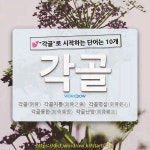 국어사전에서 💕각골로 시작하는 단어는 10개