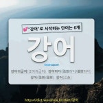 국어사전에서 💕강어로 시작하는 단어는 6개