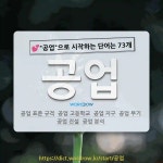 국어사전에서 💕"공업"으로 시작하는 단어는 73개