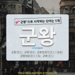 국어사전에서 💕군왕으로 시작하는 단어는 5개