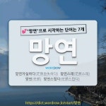 국어사전에서 💕망연으로 시작하는 단어는 7개
