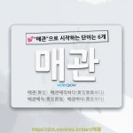 국어사전에서 💕매관으로 시작하는 단어는 6개