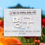 국어사전에서 💕명구로 시작하는 단어는 5개