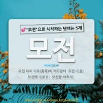 국어사전에서 💕모전으로 시작하는 단어는 5개