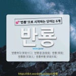국어사전에서 💕반룡으로 시작하는 단어는 6개