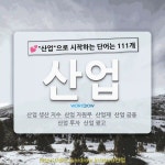 국어사전에서 💕산업으로 시작하는 단어는 111개