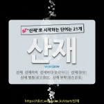 국어사전에서 💕산재로 시작하는 단어는 21개
