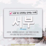 국어사전에서 💕서부로 시작하는 단어는 19개