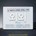 국어사전에서 💕외외로 시작하는 단어는 10개