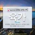 국어사전에서 💕육가로 시작하는 단어는 6개