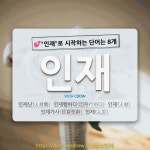 국어사전에서 💕인재로 시작하는 단어는 8개