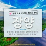 국어사전에서 💕장양으로 시작하는 단어는 8개