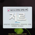 국어사전에서 💕저르로 시작하는 단어는 6개