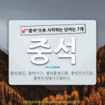 국어사전에서 💕중석으로 시작하는 단어는 7개