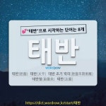 국어사전에서 💕태반으로 시작하는 단어는 8개