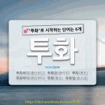 국어사전에서 💕투화로 시작하는 단어는 6개