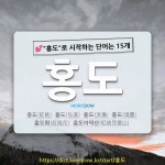 국어사전에서 💕홍도로 시작하는 단어는 15개