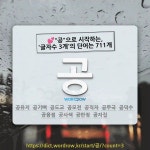 국어사전에서 💕공으로 시작하는, 글자수 3개의 단어는 711개