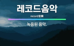 🌟레코드음악: 녹음된 음악. - 표준국어대사전