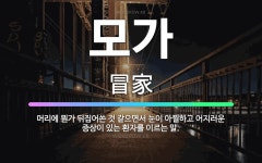 🌟모가: 머리에 뭔가 뒤집어쓴 것 같으면서 눈이 아찔하고 어지러운 증상이 있는 환자를 이르는 말. - 표준국어대사전