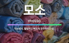 🌟모소: 악보에서, 활발하고 빠르게 연주하라는 말. - 표준국어대사전