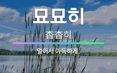 🌟묘묘히: 멀어서 아득하게. - 표준국어대사전