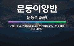 🌟문둥이양반: 고성ㆍ통영 오광대에 등장하는 인물의 하나. 문둥탈을 쓰고 나온다. - 표준국어대사전