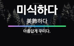 🌟미식하다: 아름답게 꾸미다. - 표준국어대사전