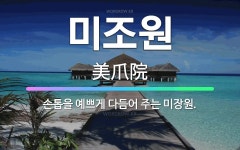🌟미조원: 손톱을 예쁘게 다듬어 주는 미장원. - 표준국어대사전