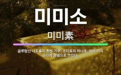🌟미미소: 글루탐산 나트륨의 흰빛 가루. 조미료의 하나로, 여러 가지 요리에 양념으로 쓰인다. - 표준국어대사전