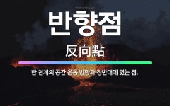 🌟반향점: 한 천체의 공간 운동 방향과 정반대에 있는 점. - 표준국어대사전