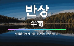🌟반상: 상업을 하면서 다른 직업에도 종사하는 일. - 표준국어대사전