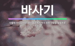 🌟바사기: 사물에 어두워 아는 것이 없고 똑똑하지 못한 사람을 놀림조로 이르는 말. - 표준국어대사전