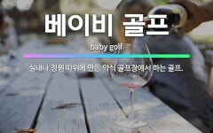 🌟베이비 골프: 실내나 정원 따위에 만든 약식 골프장에서 하는 골프. - 표준국어대사전