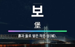 🌟보: 흙과 돌로 쌓은 작은 성(城). - 표준국어대사전