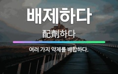 🌟배제하다: 여러 가지 약제를 배합하다. - 표준국어대사전
