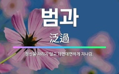 🌟범과: 정신을 차리지 않고 데면데면하게 지나감. - 표준국어대사전