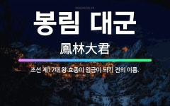 🌟봉림 대군: 조선 제17대 왕 효종이 임금이 되기 전의 이름. - 표준국어대사전