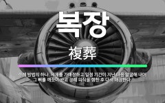 🌟복장: 장례 방법의 하나. 시체를 가매장하고 일정 기간이 지난 다음 발굴해 내어 그 뼈를 깨끗이 씻고 장... - 표준국어대사전