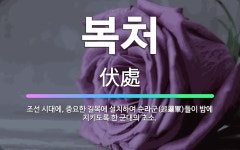 🌟복처: 조선 시대에, 중요한 길목에 설치하여 순라군(巡邏軍)들이 밤에 지키도록 한 군대의 초소. - 표준국어대사전