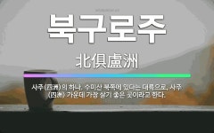 🌟북구로주: 사주(四洲)의 하나. 수미산 북쪽에 있다는 대륙으로, 사주(四洲) 가운데 가장 살기 좋은 곳이... - 표준국어대사전