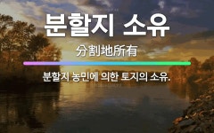 🌟분할지 소유: 분할지 농민에 의한 토지의 소유. - 표준국어대사전