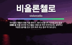 🌟비올론첼로: 바이올린 계통의 대형 저음 현악기. 현이 네 줄이며 의자에 앉아 동체(胴體)를 무릎 사이에 ... - 표준국어대사전