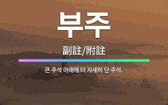 🌟부주: 큰 주석 아래에 더 자세히 단 주석. - 표준국어대사전