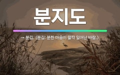 🌟분지도: → 분김. (분김: 분한 마음이 왈칵 일어난 바람.) - 표준국어대사전