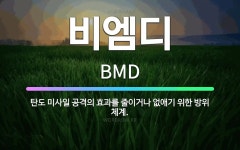 🌟비엠디: 탄도 미사일 공격의 효과를 줄이거나 없애기 위한 방위 체계. - 표준국어대사전